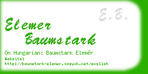 elemer baumstark business card